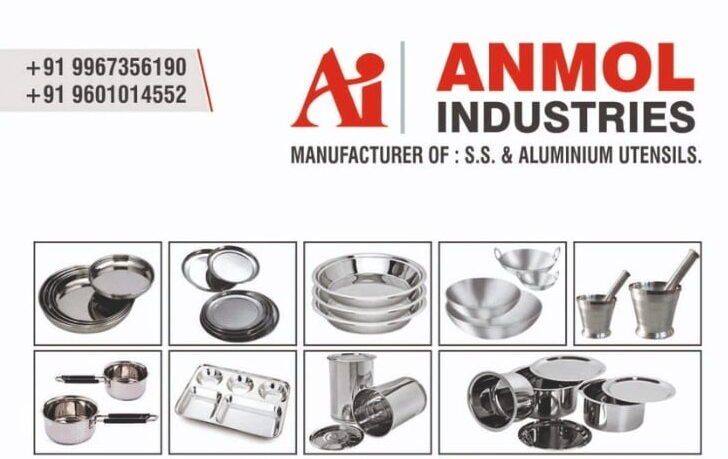 Stainless Steel Utensils Manufacturer in ahmedabad | Anmol Industries | Stainless Steel utensils wholesaler