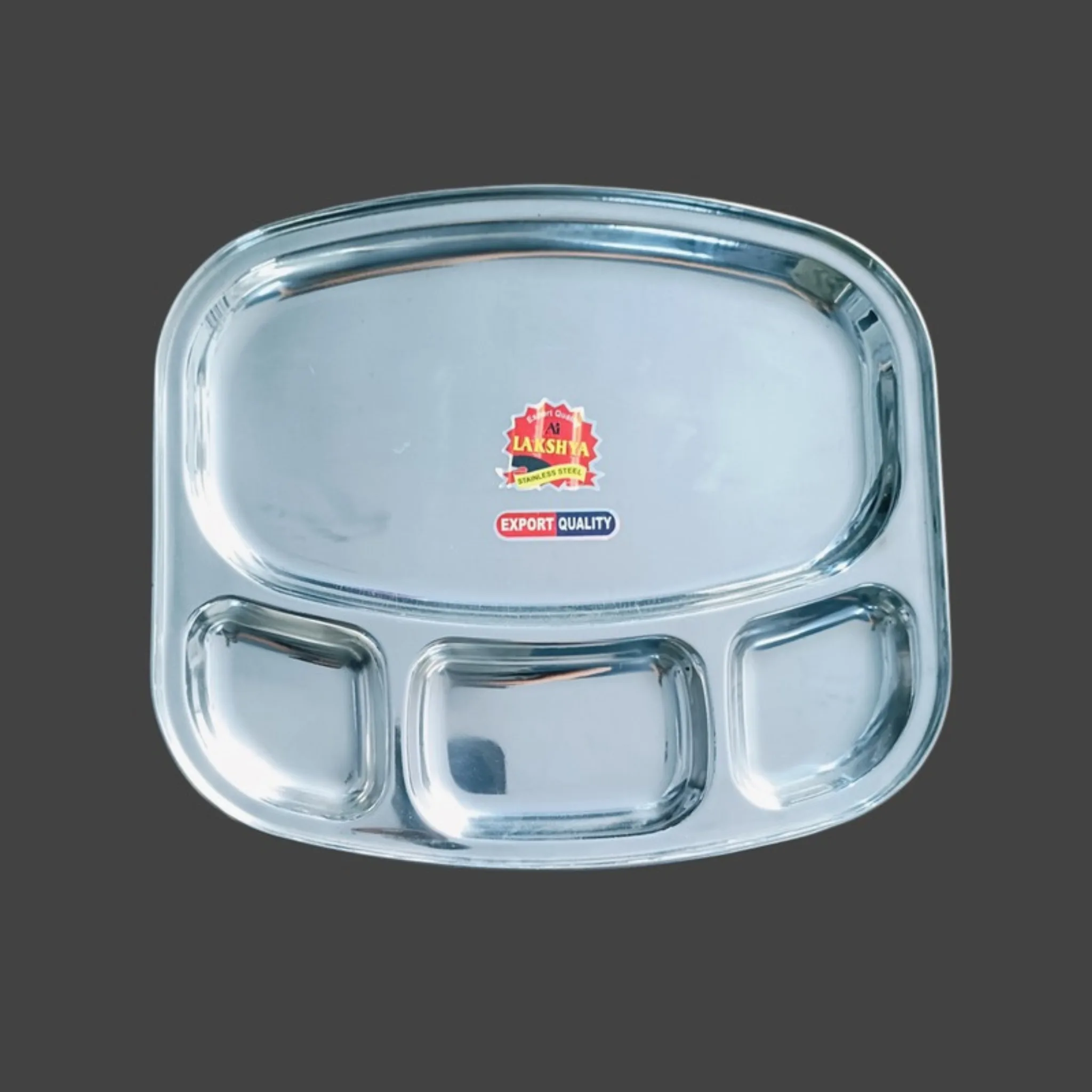 Lakshya 4-in-1 TV Compartment Plate – Premium Stainless Steel - Image 4