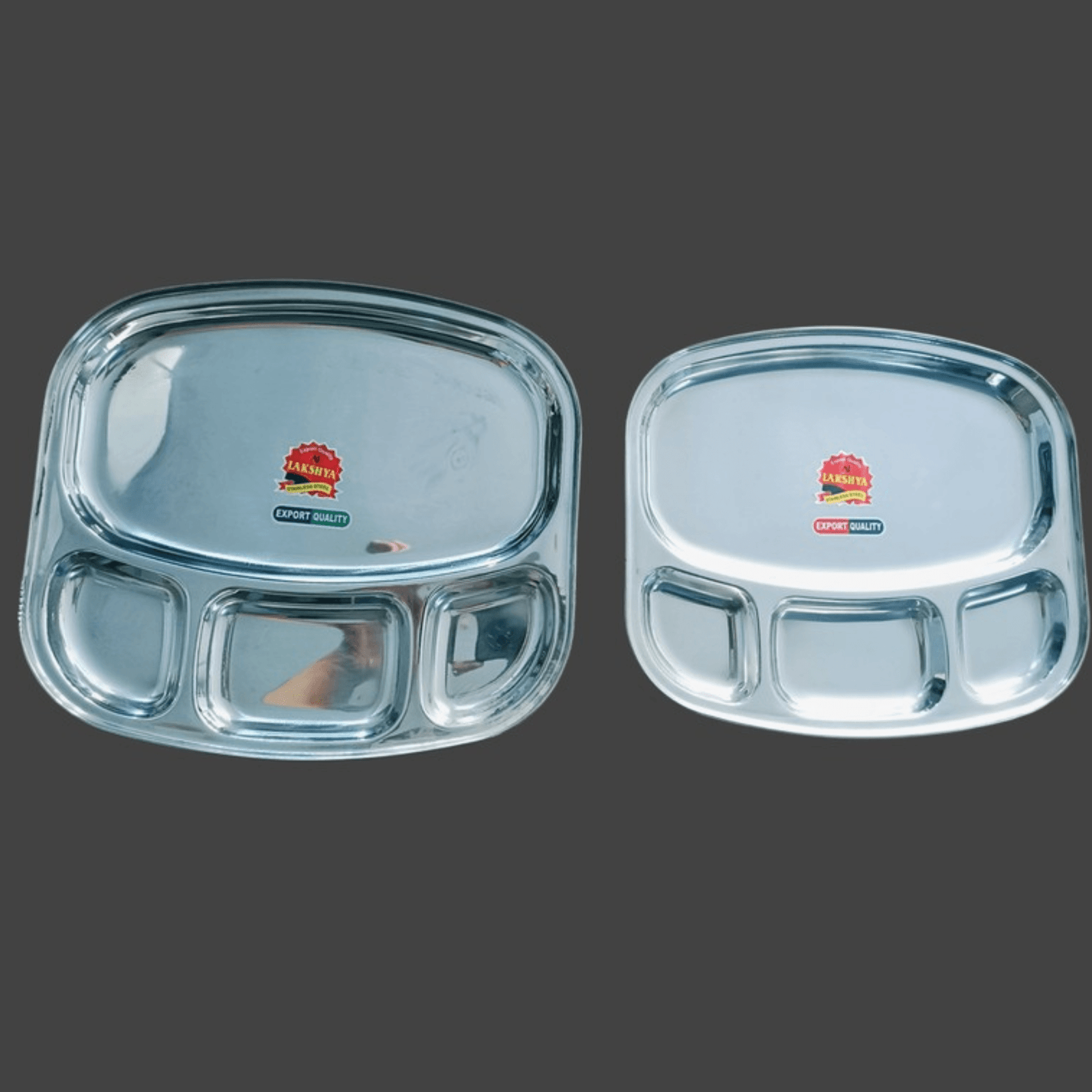 Lakshya 4-in-1 TV Compartment Plate – Premium Stainless Steel 4-in-1 Compartment Plate tv