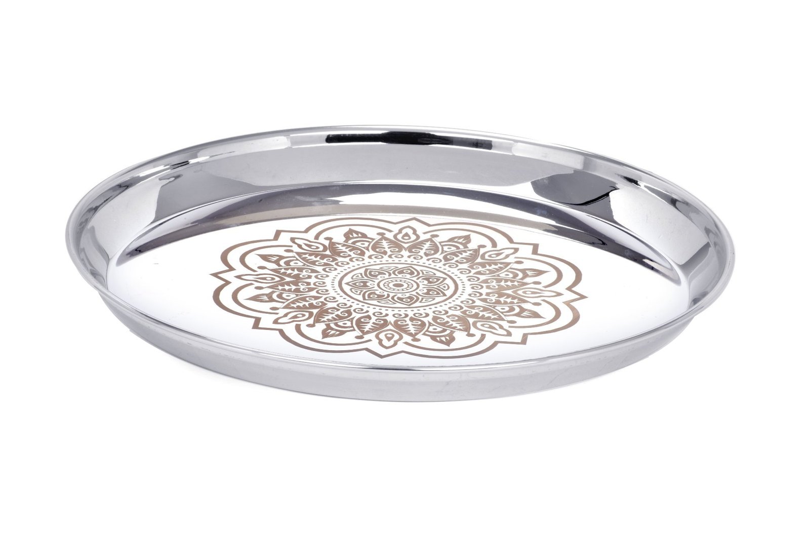 Lakshya Stainless Steel Plate with Laser Design – Stylish Thali