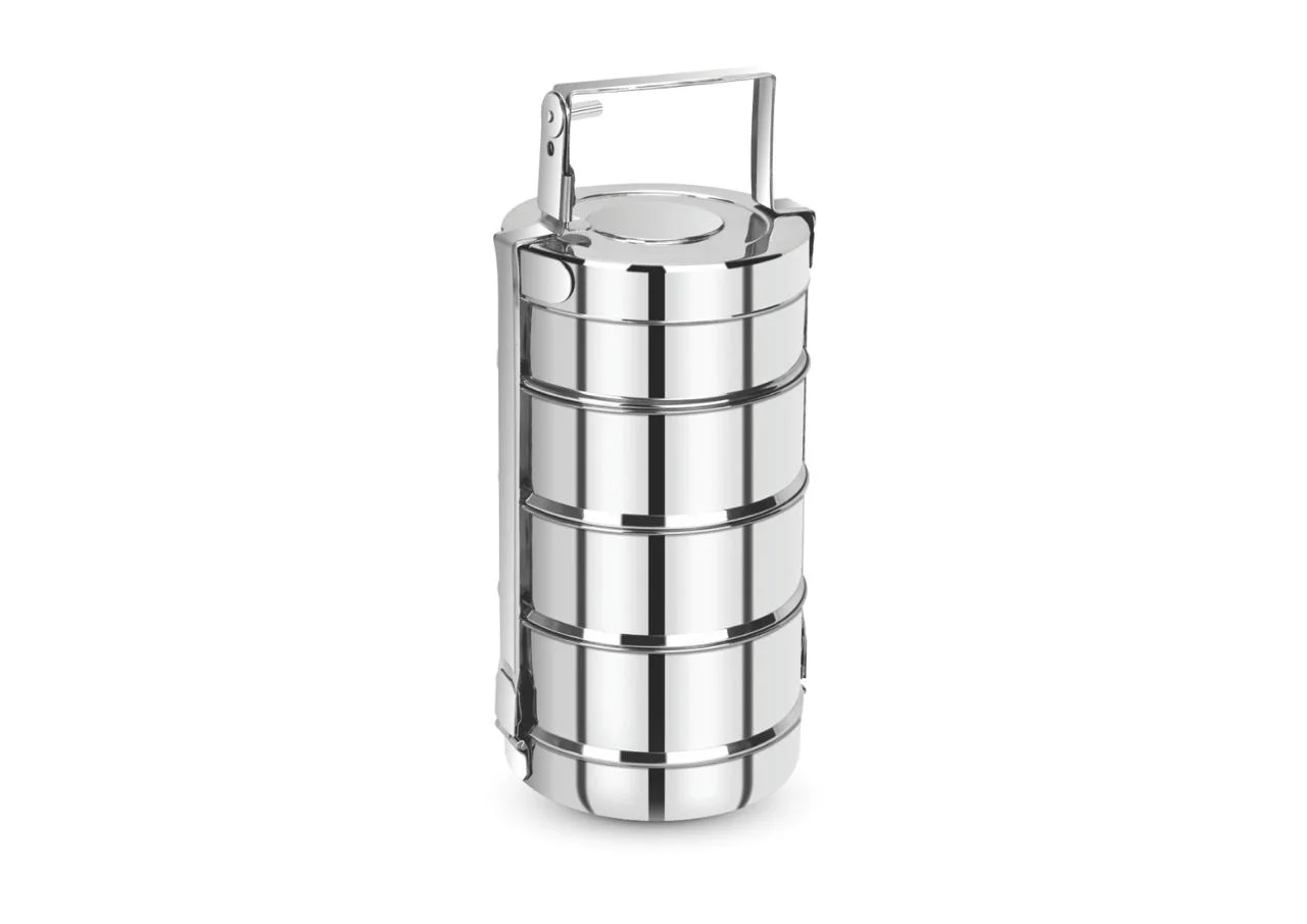 Stainless Steel Food Carrier (SS Tiffin) Hot Case Tiffin Carrier in Stainless Steel