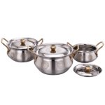 Nachos Kitchen Steel Handi Set 22G