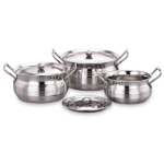 Nachos Kitchen Steel Handi Set 22G Litchee Kitchen Steel Handi Set 22G
