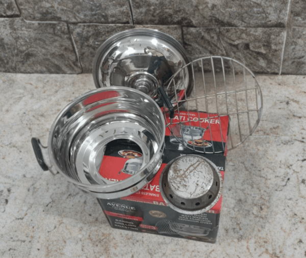 Durable Avenue Stainless Steel Multi-Purpose Cooker for bati, tandoor, pizza, and barbecue grilling. Perfect for versatile cooking. Manufactured with precision and quality.