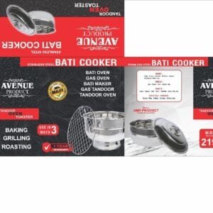 Avenue Stainless Steel Bati Cooker | Gas Tandoor | Pizza Maker | Barbeque Griller | BOX UNFOLD
