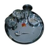Kanchan Begi Stainless Steel Dinner Plate Stainless Steel Dinner Set – 6 Pcs