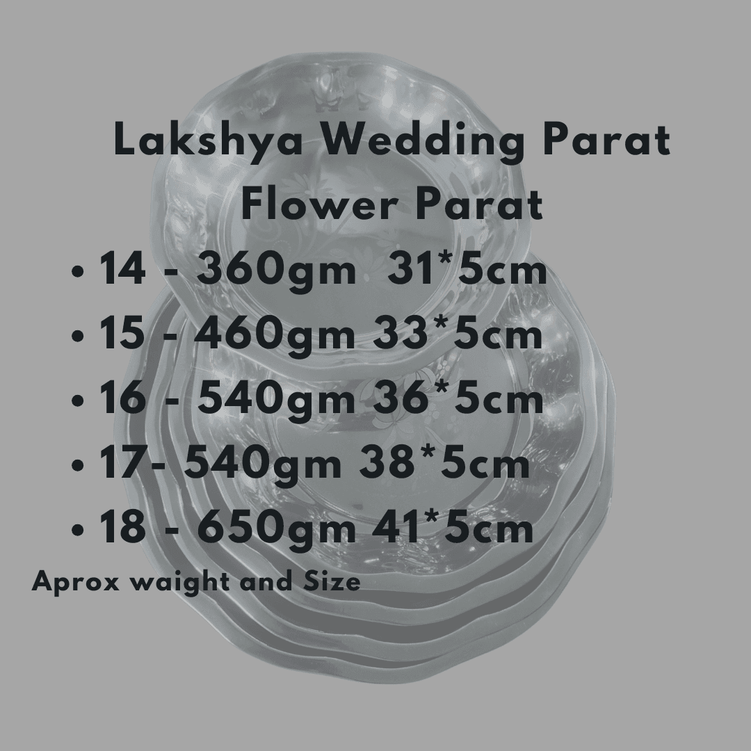 Lakshya Stainless Steel Wedding Parat (Flower Parat) | Mirror Polish & Laser Steel Wedding Parat manufactrar
